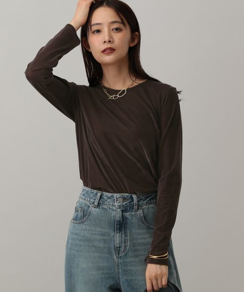 GLOBAL WORK MATINEE LINE/シアーベロア長袖T/598082 ブラウン L マチネ グローバルワーク 598082 and ST アンドエスティ(旧ドットエスティ) GLOBAL WORK MATINEE LINE/シアーベロア長袖T/598082 ブラウン L マチネ グローバルワーク 598082 and ST アンドエスティ(旧ドットエスティ)