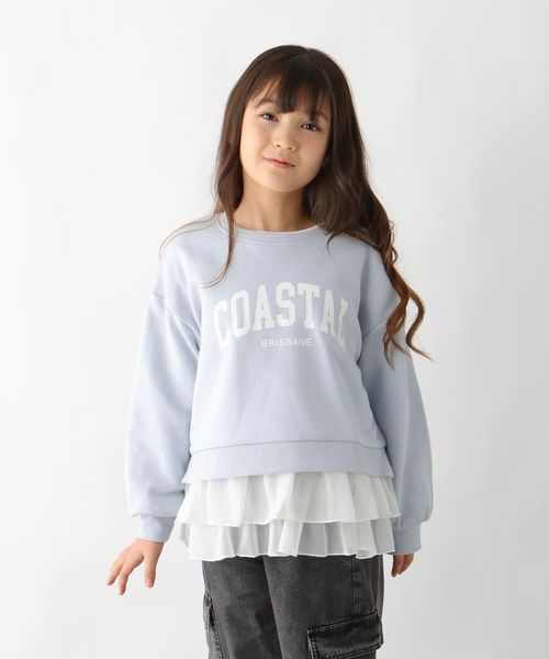 GLOBAL WORK トクトク2SETスウェット＊ロンT/キッズ/598202 ライトブルー キッズ グローバルワーク 598202 and ST アンドエスティ（旧ドットエスティ）