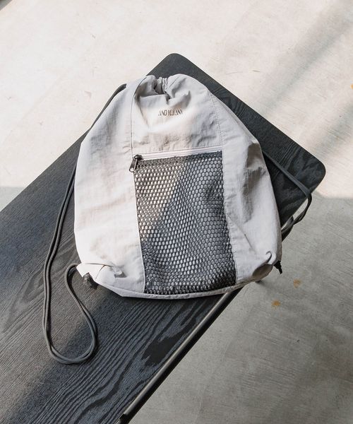GLOBAL WORK ナイロンナップサック/AND YUA ANY/598241 グレー キッズ グローバルワーク 598241 and ST アンドエスティ（旧ドットエスティ）