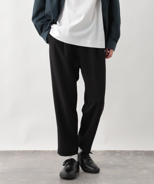 GLOBAL WORK イージーケアストレッチテーパードパンツ/599607 ブラック XL メンズボトムス グローバルワーク 599607 and ST アンドエスティ（旧ドットエスティ）