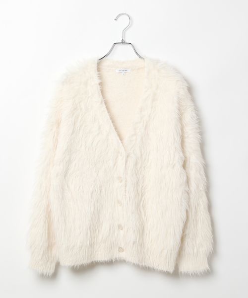 GLOBAL WORK ボリュームシャギーカーディガン/AND YUA ANY/599706 ナチュラル FREE キッズ グローバルワーク 599706 and ST アンドエスティ（旧ドットエスティ）