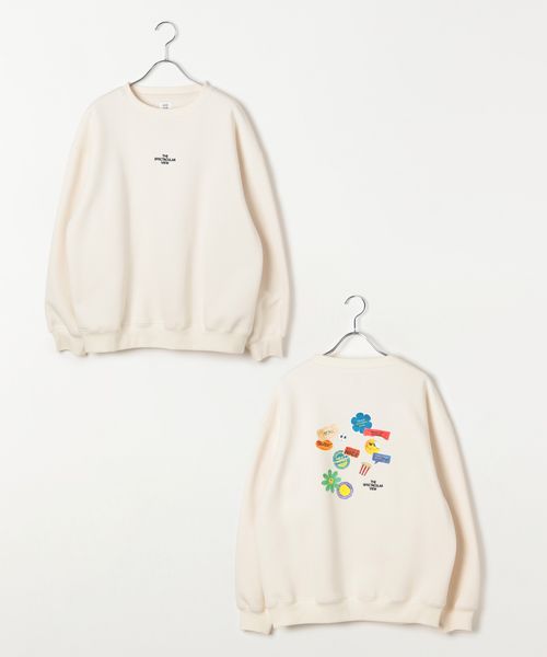 GLOBAL WORK GIRLグラフィック裏起毛スウェット/AND YUA ANY/599712 オフホワイト S キッズ グローバルワーク 599712 and ST アンドエスティ(旧ドットエスティ) GLOBAL WORK GIRLグラフィック裏起毛スウェット/AND YUA ANY/599712 オフホワイト S キッズ グローバルワーク 599712 and ST アンドエスティ(旧ドットエスティ)