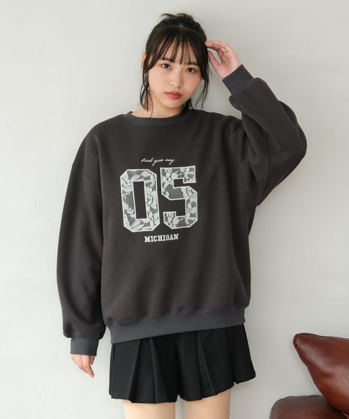 GLOBAL WORK GIRLグラフィック裏起毛スウェット/AND YUA ANY/599712 シルバー S キッズ グローバルワーク 599712 and ST アンドエスティ(旧ドットエスティ) GLOBAL WORK GIRLグラフィック裏起毛スウェット/AND YUA ANY/599712 シルバー S キッズ グローバルワーク 599712 and ST アンドエスティ(旧ドットエスティ)