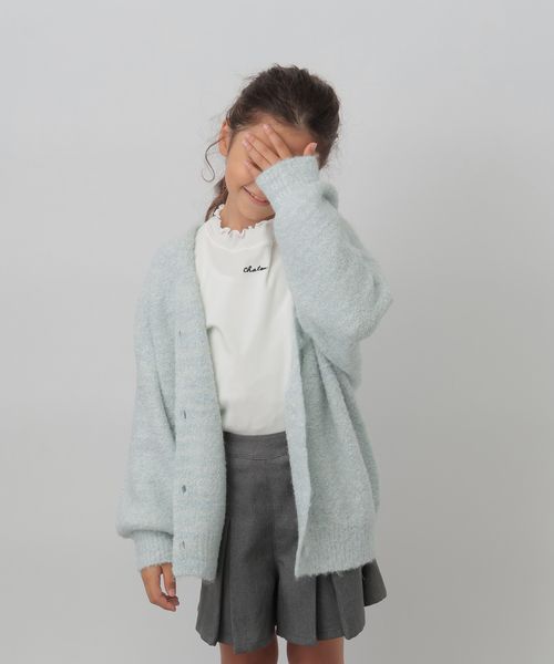 GLOBAL WORK 洗えるMIXニットラメカーデ/キッズ/599745 グリーン キッズ グローバルワーク 599745 and ST アンドエスティ(旧ドットエスティ) GLOBAL WORK 洗えるMIXニットラメカーデ/キッズ/599745 グリーン キッズ グローバルワーク 599745 and ST アンドエスティ(旧ドットエスティ)