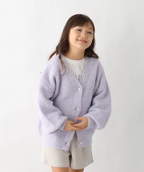 GLOBAL WORK 洗えるMIXニットラメカーデ/キッズ/599745 パープル キッズ グローバルワーク 599745 and ST アンドエスティ(旧ドットエスティ) GLOBAL WORK 洗えるMIXニットラメカーデ/キッズ/599745 パープル キッズ グローバルワーク 599745 and ST アンドエスティ(旧ドットエスティ)