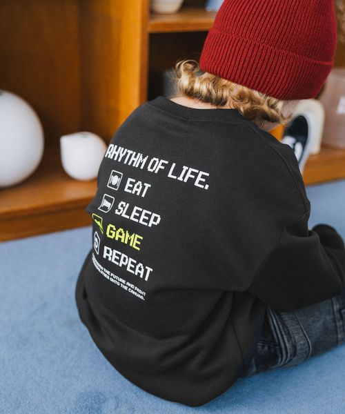 GLOBAL WORK あったか乾きやすいプリントスウェット/キッズ/599757 ブラック キッズ グローバルワーク 599757 and ST アンドエスティ(旧ドットエスティ) GLOBAL WORK あったか乾きやすいプリントスウェット/キッズ/599757 ブラック キッズ グローバルワーク 599757 and ST アンドエスティ(旧ドットエスティ)