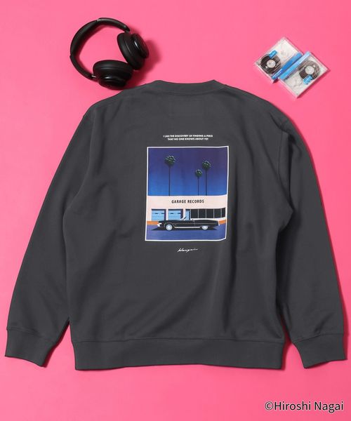 GLOBAL WORK 永井博コラボ/スウェットプルオーバー/601527 シルバー S メンズインナー グローバルワーク 601527 and ST アンドエスティ（旧ドットエスティ）