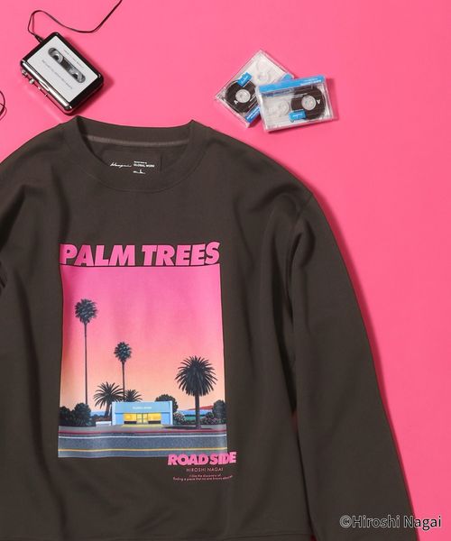 GLOBAL WORK 永井博コラボ/スウェットプルオーバー/601527 ブラウン M メンズインナー グローバルワーク 601527 and ST アンドエスティ（旧ドットエスティ）