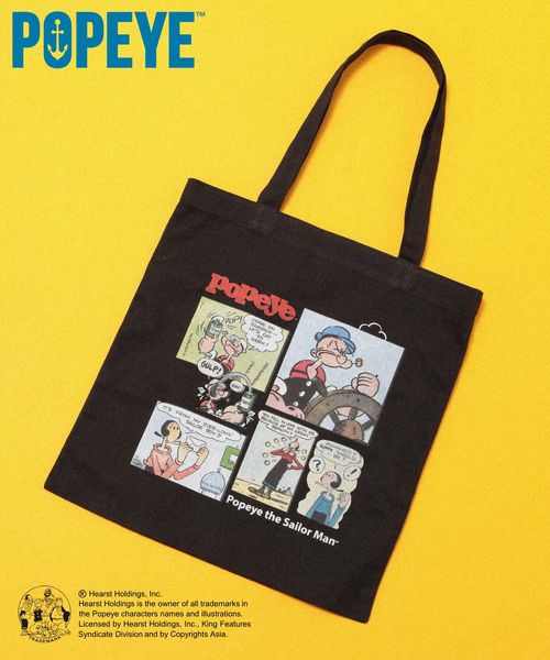 GLOBAL WORK POPEYE(TM)/トートバッグ/一部店舗限定/601874 ブラック メンズグッズ グローバルワーク 601874 and ST アンドエスティ(旧ドットエスティ) GLOBAL WORK POPEYE(TM)/トートバッグ/一部店舗限定/601874 ブラック メンズグッズ グローバルワーク 601874 and ST アンドエスティ(旧ドットエスティ)