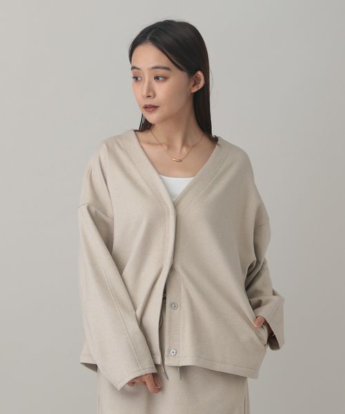 GLOBAL WORK MATINEE LINE/起毛ツイルカーデブルゾン/603281 ナチュラル マチネ グローバルワーク 603281 and ST アンドエスティ（旧ドットエスティ）