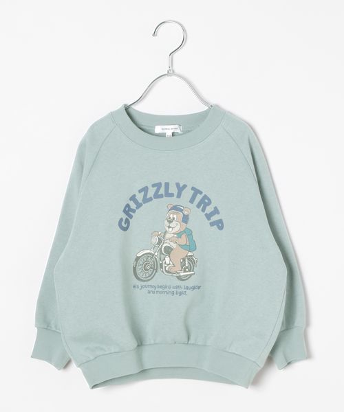 GLOBAL WORK あったか乾きやすいプリント/100-120cm展開/606713 グリーン キッズ グローバルワーク 606713 and ST アンドエスティ（旧ドットエスティ）