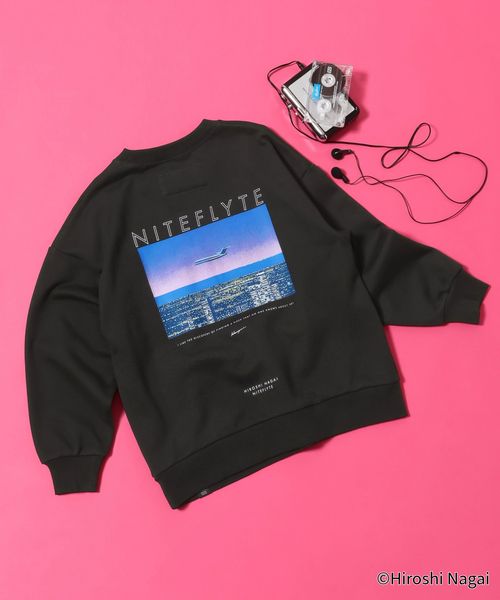 GLOBAL WORK 永井博コラボ/スウェットプルオーバー/キッズ/606736 ブラック キッズ グローバルワーク 606736 and ST アンドエスティ（旧ドットエスティ）