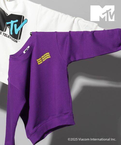 GLOBAL WORK MTVコラボ/スウェット/キッズ/一部店舗限定/612947 パープル M キッズ グローバルワーク 612947 and ST アンドエスティ（旧ドットエスティ）