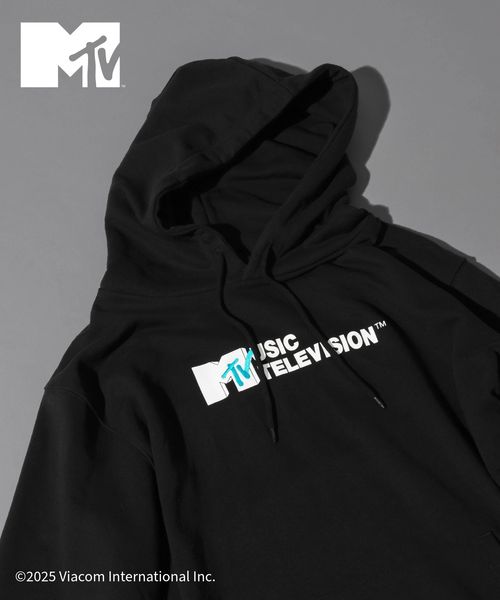 GLOBAL WORK MTVコラボ/フーディー/一部店舗限定/612950 ブラック XL メンズインナー グローバルワーク 612950 and ST アンドエスティ（旧ドットエスティ）