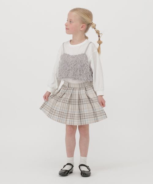 GLOBAL WORK CHEER ON�v���[�c�X�J�[�g/100-120cm�W�J/629877 �x�[�W�� �L�b�Y �O���[�o�����[�N 629877 and ST �A���h�G�X�e�B�i���h�b�g�G�X�e�B�j