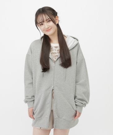 グレーパーカーYR ヤンガー（Younger）ロゴ入りパーカー（ミックスグレー）
