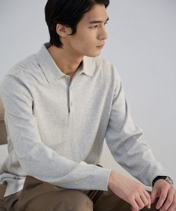 シルクブレンドニット/ニットポロシャツ/Salon de GW/638786 | [公式