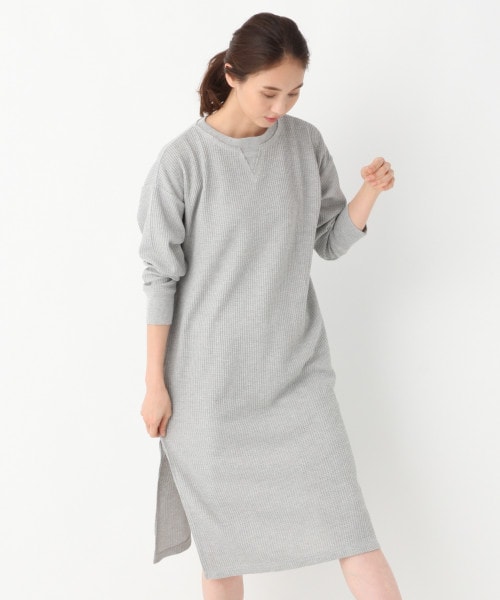 ワッフルスリットワンピース長袖 Urban Sports Mix Style 公式 グローバルワーク Global Work 通販