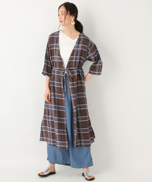チェックガウンコート 公式 グローバルワーク Global Work 通販