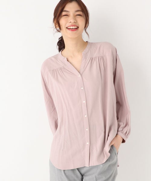 サラサラリラックスブラウス長袖 アウトレット価格 公式 グローバルワーク Global Work 通販