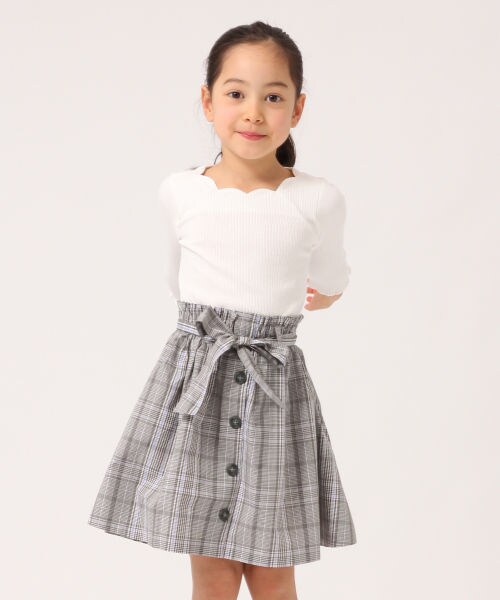 キッズ ウエストリボンレイヤーワンピース7分袖 アウトレット価格 公式 グローバルワーク Global Work 通販