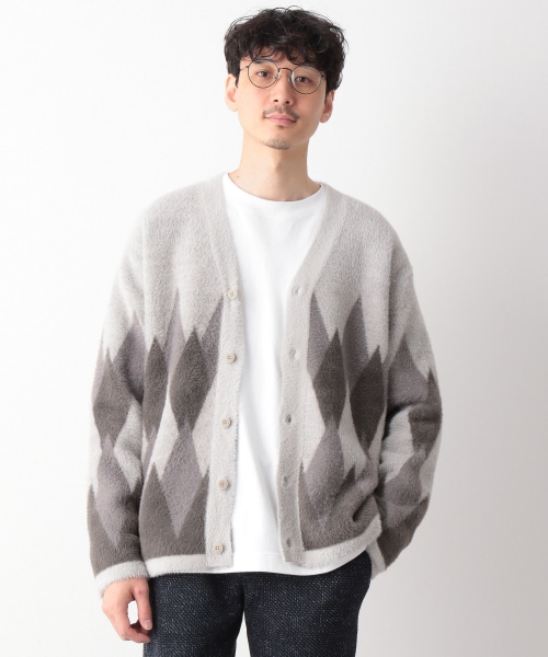 フェザーヤーンアーガイルカーディガン アウトレット価格 公式 グローバルワーク Global Work 通販