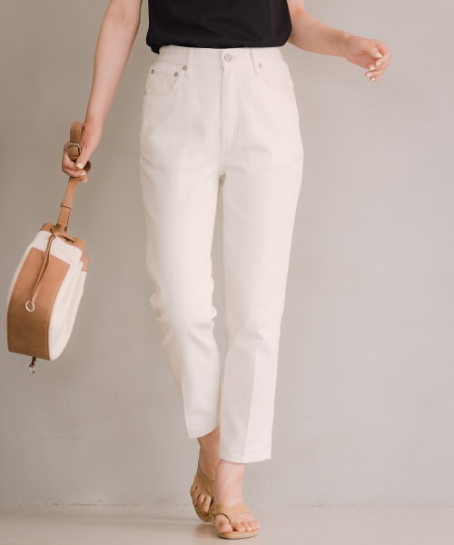 ライトデニムスリムテーパードパンツ 公式 グローバルワーク Global Work 通販