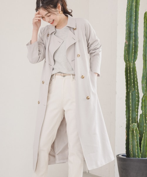 軽やか撥水花粉ガードトレンチ 公式 グローバルワーク Global Work 通販