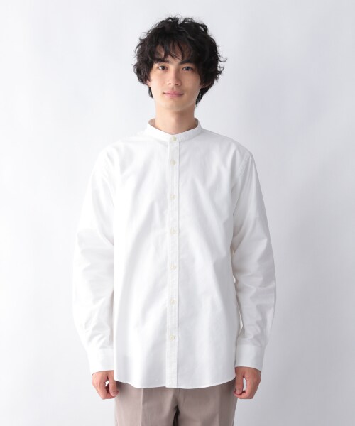 オックスフォードバンドカラーシャツ 公式 グローバルワーク Global Work 通販