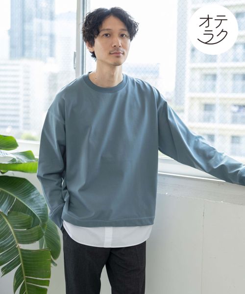 UNIQLO パーカー スウェット ブルー