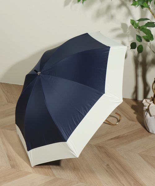 GLOBAL WORK PUバイカラー晴雨長傘/985581 ネイビー ウィメンズグッズ グローバルワーク 985581 and ST アンドエスティ(旧ドットエスティ) GLOBAL WORK PUバイカラー晴雨長傘/985581 ネイビー ウィメンズグッズ グローバルワーク 985581 and ST アンドエスティ(旧ドットエスティ)