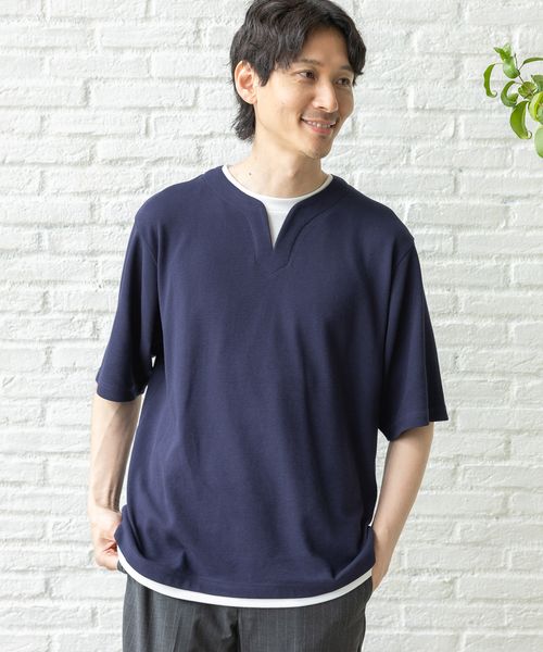 GLOBAL WORK キーネックレイヤードCOOL/半袖/986804/アウトレット価格 ダークブルー XL メンズインナー グローバルワーク 986804 and ST アンドエスティ(旧ドットエスティ) GLOBAL WORK キーネックレイヤードCOOL/半袖/986804/アウトレット価格 ダークブルー XL メンズインナー グローバルワーク 986804 and ST アンドエスティ(旧ドットエスティ)