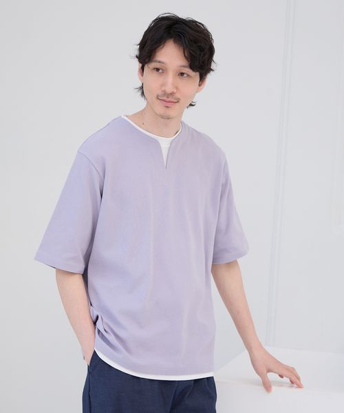 GLOBAL WORK キーネックレイヤードCOOL/半袖/986804/アウトレット価格 パープル S メンズインナー グローバルワーク 986804 and ST アンドエスティ(旧ドットエスティ) GLOBAL WORK キーネックレイヤードCOOL/半袖/986804/アウトレット価格 パープル S メンズインナー グローバルワーク 986804 and ST アンドエスティ(旧ドットエスティ)