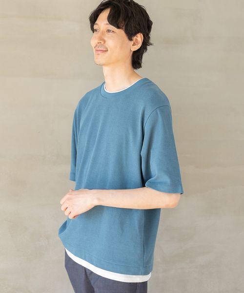GLOBAL WORK クルーネックレイヤードCOOL/半袖/986807/アウトレット価格 ブルー XL メンズインナー グローバルワーク 986807 and ST アンドエスティ(旧ドットエスティ) GLOBAL WORK クルーネックレイヤードCOOL/半袖/986807/アウトレット価格 ブルー XL メンズインナー グローバルワーク 986807 and ST アンドエスティ(旧ドットエスティ)