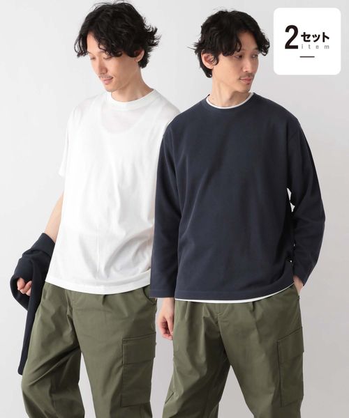 GLOBAL WORK 2SETクリーンカノコTEE/986825 ダークブルー M メンズインナー グローバルワーク 986825 and ST アンドエスティ(旧ドットエスティ) GLOBAL WORK 2SETクリーンカノコTEE/986825 ダークブルー M メンズインナー グローバルワーク 986825 and ST アンドエスティ(旧ドットエスティ)