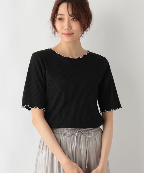 GLOBAL WORK Beauteeメローリブ5分袖/987163 ブラック M ウィメンズインナー グローバルワーク 987163 and ST アンドエスティ(旧ドットエスティ) GLOBAL WORK Beauteeメローリブ5分袖/987163 ブラック M ウィメンズインナー グローバルワーク 987163 and ST アンドエスティ(旧ドットエスティ)