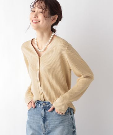 楽天市場】【SALE／55%OFF】リッチライトニットVカーディガン/M