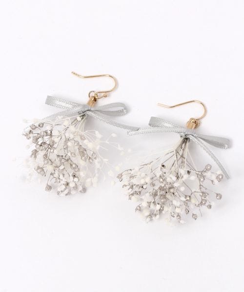 GLOBAL WORK MADE IN JAPANドライフラワーピアス/993085 オフホワイト ウィメンズグッズ グローバルワーク 993085 and ST アンドエスティ(旧ドットエスティ) GLOBAL WORK MADE IN JAPANドライフラワーピアス/993085 オフホワイト ウィメンズグッズ グローバルワーク 993085 and ST アンドエスティ(旧ドットエスティ)