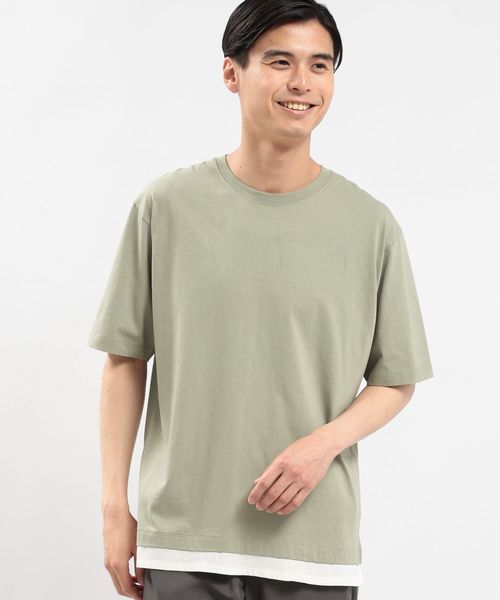 GLOBAL WORK Smile Seed Store 冷感レイヤードTシャツ半袖/102436 グリーン S メンズインナー(GS) グローバルワーク スマイルシードストア 102436 and ST アンドエスティ(旧ドットエスティ) GLOBAL WORK Smile Seed Store 冷感レイヤードTシャツ半袖/102436 グリーン S メンズインナー(GS) グローバルワーク スマイルシードストア 102436 and ST アンドエスティ(旧ドットエスティ)