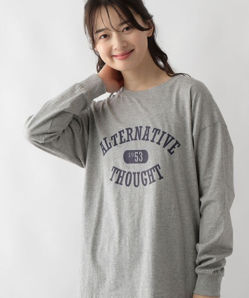 GLOBAL WORK Smile Seed Store コットンプリントTシャツ長袖/147428 グレー L ウィメンズインナー(GS) グローバルワーク スマイルシードストア 147428 and ST アンドエスティ(旧ドットエスティ) GLOBAL WORK Smile Seed Store コットンプリントTシャツ長袖/147428 グレー L ウィメンズインナー(GS) グローバルワーク スマイルシードストア 147428 and ST アンドエスティ(旧ドットエスティ)