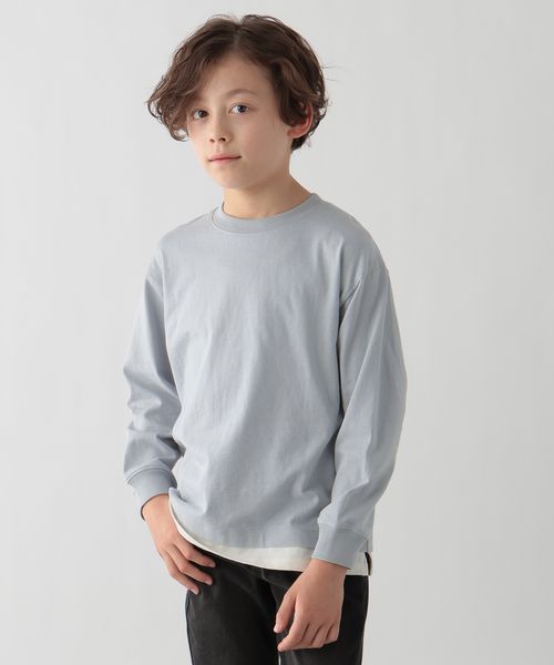 GLOBAL WORK Smile Seed Store コットンレイヤードTシャツ/長袖/キッズ/148294 ライトブルー キッズ(GS) グローバルワーク スマイルシードストア 148294 and ST アンドエスティ(旧ドットエスティ) GLOBAL WORK Smile Seed Store コットンレイヤードTシャツ/長袖/キッズ/148294 ライトブルー キッズ(GS) グローバルワーク スマイルシードストア 148294 and ST アンドエスティ(旧ドットエスティ)