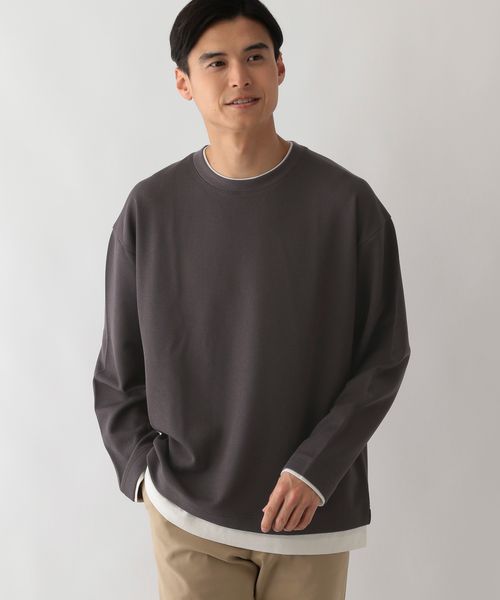 GLOBAL WORK Smile Seed Store ダブルフェイスクルーレイヤード長袖/251959 シルバー M メンズインナー(GS) グローバルワーク スマイルシードストア 251959 and ST アンドエスティ(旧ドットエスティ) GLOBAL WORK Smile Seed Store ダブルフェイスクルーレイヤード長袖/251959 シルバー M メンズインナー(GS) グローバルワーク スマイルシードストア 251959 and ST アンドエスティ(旧ドットエスティ)
