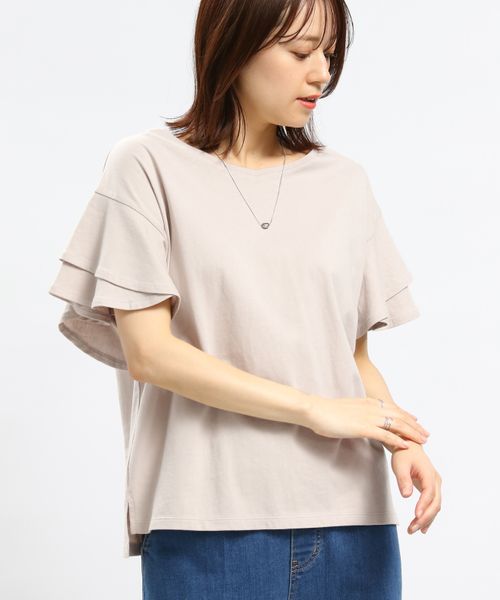 コットン袖2段フレアTシャツ/984094 | [公式]グローバルワーク