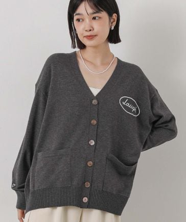 メッセージ刺繍ロゴVネックカーディガン | [公式]Gready Brilliant（グ