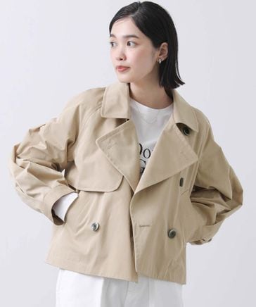 綿混パフスリーブショートトレンチコート | [公式]Gready Brilliant