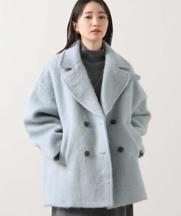 ⭐︎グレディブリリアン⭐︎クロシェ⭐︎モヘヤ混シャギーミディPコート⭐︎ Gready BrilliantモヘアシャギーPコート | SEKIMIKI Online