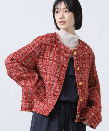 フリンジツイードジャケット | [公式]Gready Brilliant（グレディ