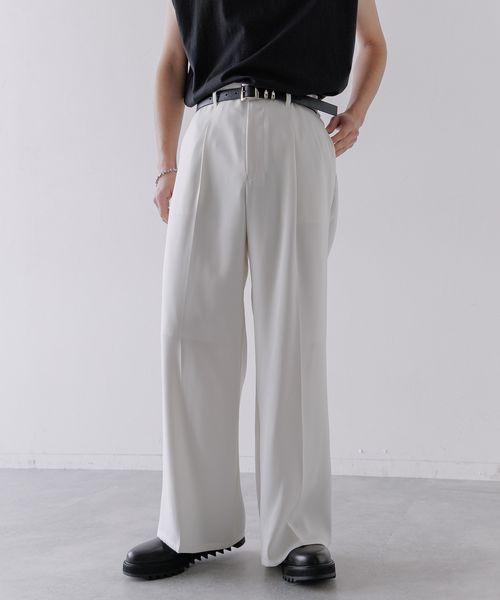 HARE 【一部カラー追加予約受付中 SET UP対応】TOROMIワイドパンツ オフホワイト S メンズボトムス ハレ 102828 and ST アンドエスティ(旧ドットエスティ) HARE 【一部カラー追加予約受付中 SET UP対応】TOROMIワイドパンツ オフホワイト S メンズボトムス ハレ 102828 and ST アンドエスティ(旧ドットエスティ)