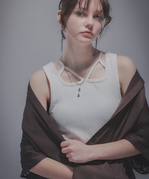 HARE 【新色予約中 LADIES】ストリングデザインタンクトップ オフホワイト FREE ウィメンズインナー ハレ 109760 and ST アンドエスティ(旧ドットエスティ) HARE 【新色予約中 LADIES】ストリングデザインタンクトップ オフホワイト FREE ウィメンズインナー ハレ 109760 and ST アンドエスティ(旧ドットエスティ)