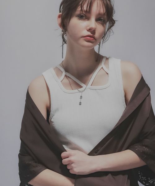 HARE 【新色予約中 LADIES】ストリングデザインタンクトップ オフホワイト FREE ウィメンズインナー ハレ 109760 and ST アンドエスティ(旧ドットエスティ) HARE 【新色予約中 LADIES】ストリングデザインタンクトップ オフホワイト FREE ウィメンズインナー ハレ 109760 and ST アンドエスティ(旧ドットエスティ)